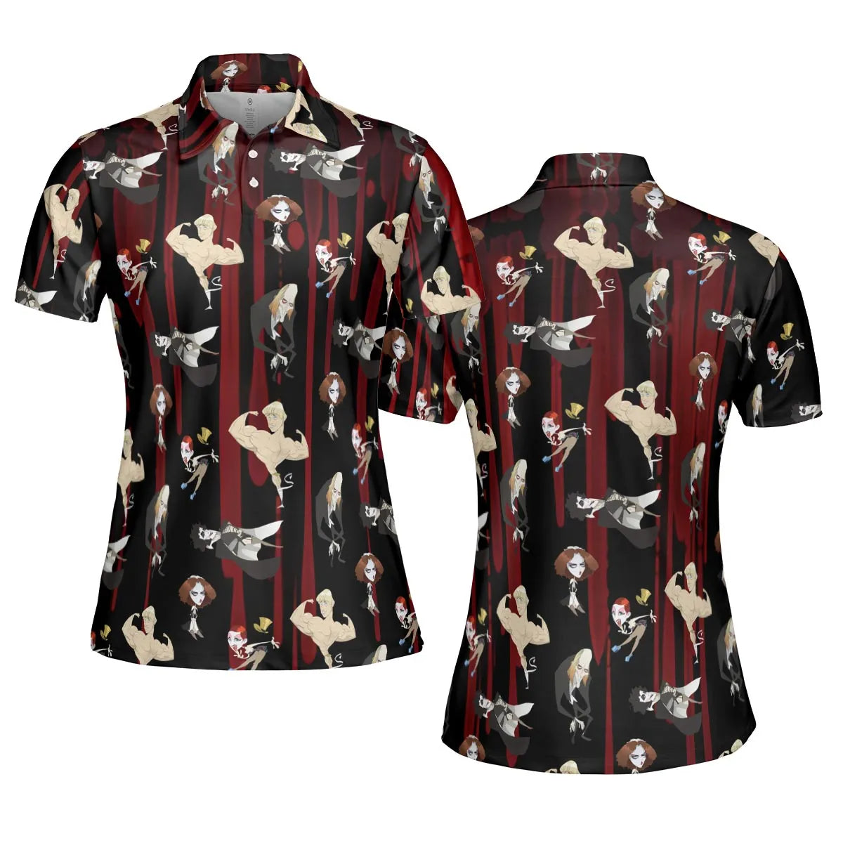 The Rocky Horror Picture Show Characters AOP Men/Women Polo Shirt