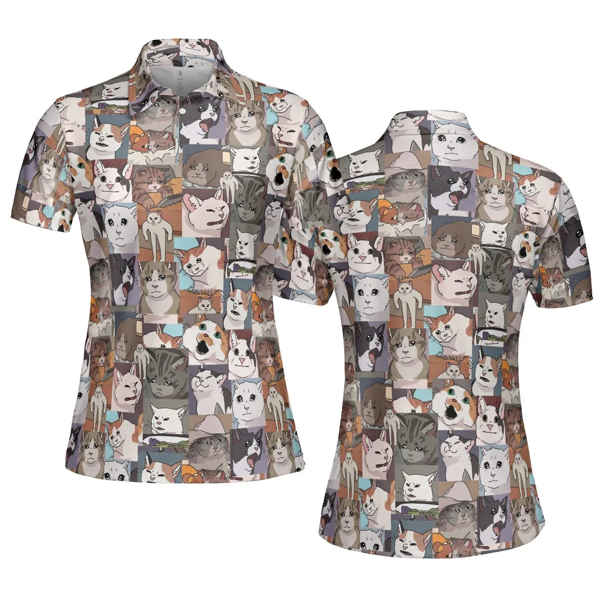 Funny Cat Internet Meme AOP Men/Women Polo Shirt