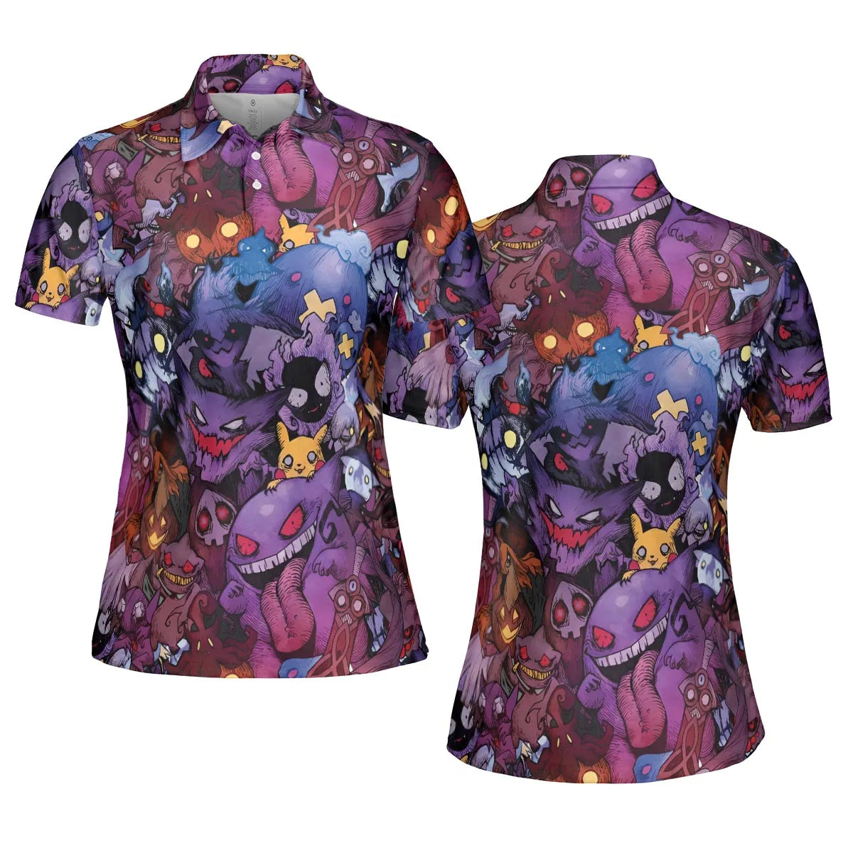 Scaries Poison Pokemon AOP Men/Women Polo Shirt