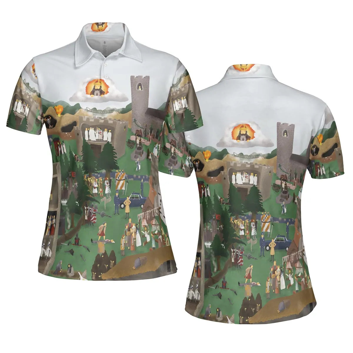England 932 A.D Monty Python and The Holy Grail AOP Men/Women Polo Shirt