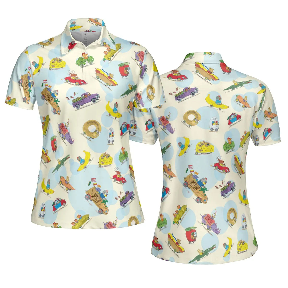 The Busy World of Richard Scarry AOP Men/Women Polo Shirt