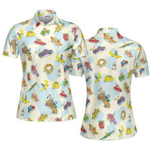 The Busy World of Richard Scarry AOP Men/Women Polo Shirt