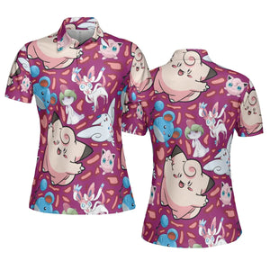 Fairy Type Pokemon AOP Men/Women Polo Shirt