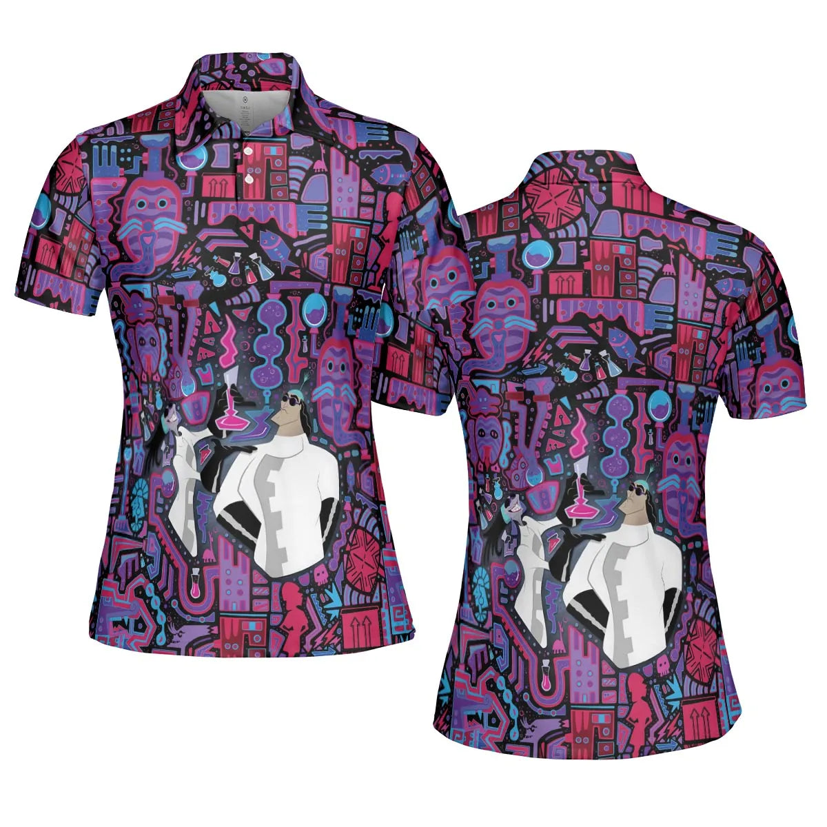 Mad Science Yzma The Emperor's New Groove AOP Men/Women Polo Shirt