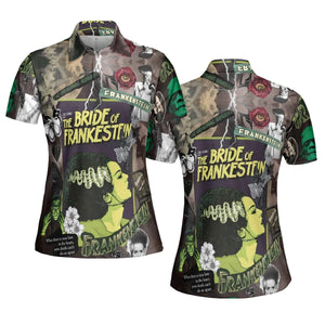 Vintage Bride Of Frankenstein AOP Men/Women Polo Shirt