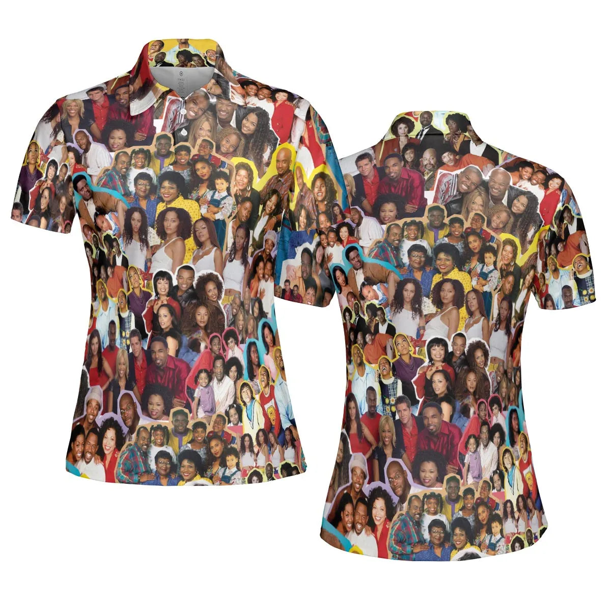 Old Black Sitcom Shows Collage AOP Men/Women Polo Shirt