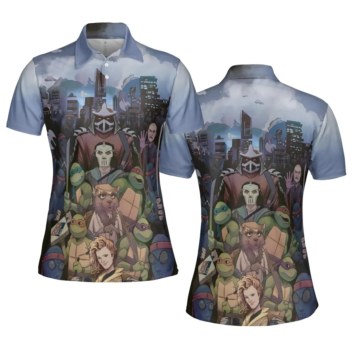 Turtles vs Ninja Teenage Mutant Ninja Turtles AOP Men/Women Polo Shirt