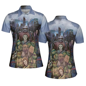Turtles vs Ninja Teenage Mutant Ninja Turtles AOP Men/Women Polo Shirt