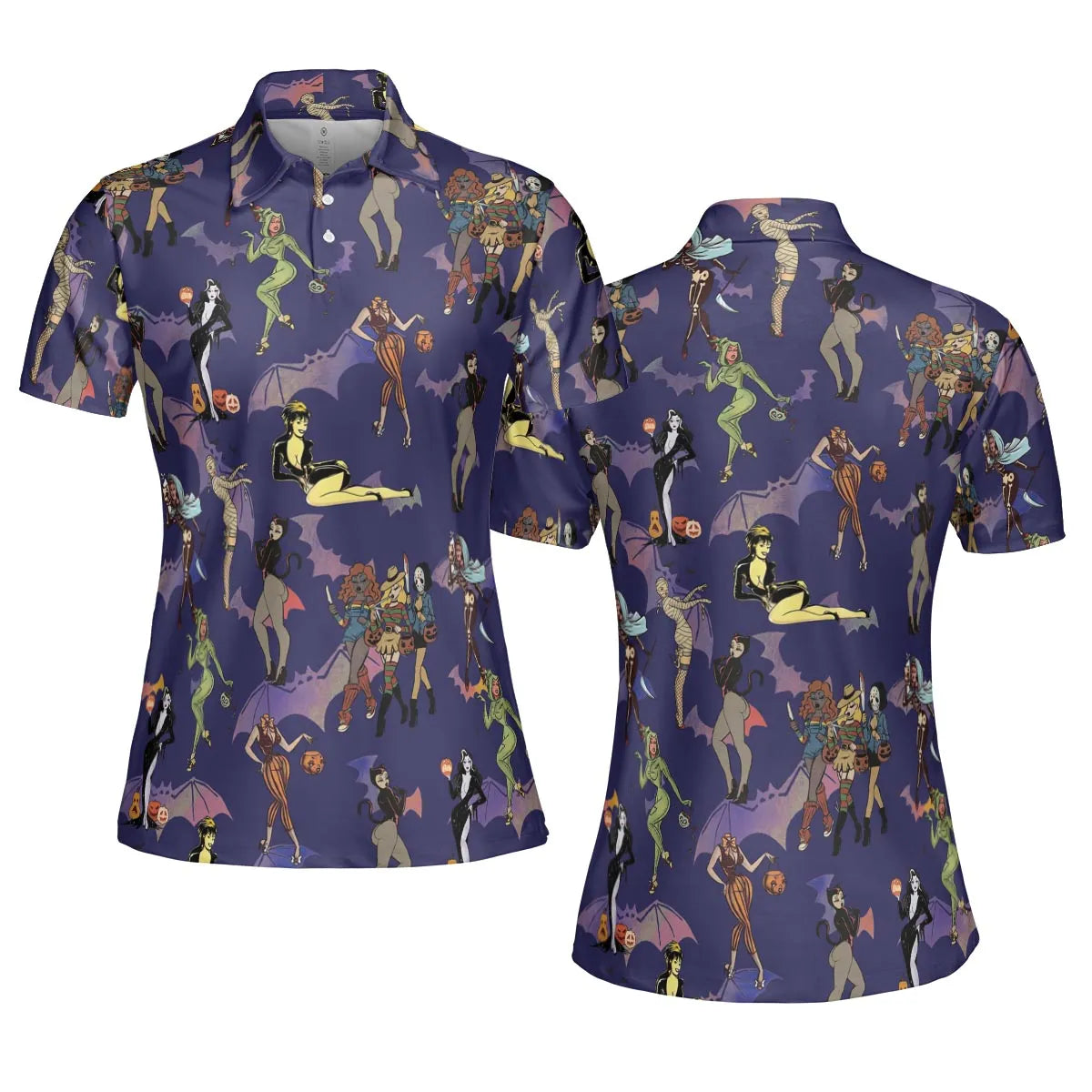 Horror Pin Up Girls AOP Men/Women Polo Shirt