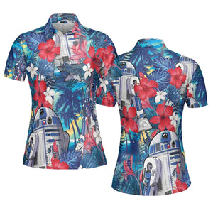 Summer Vacation R2 D2 Tropical AOP Men/Women Polo Shirt