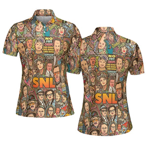 Blues Brothers Waynes World Coneheads SNL Characters AOP Men/Women Polo Shirt