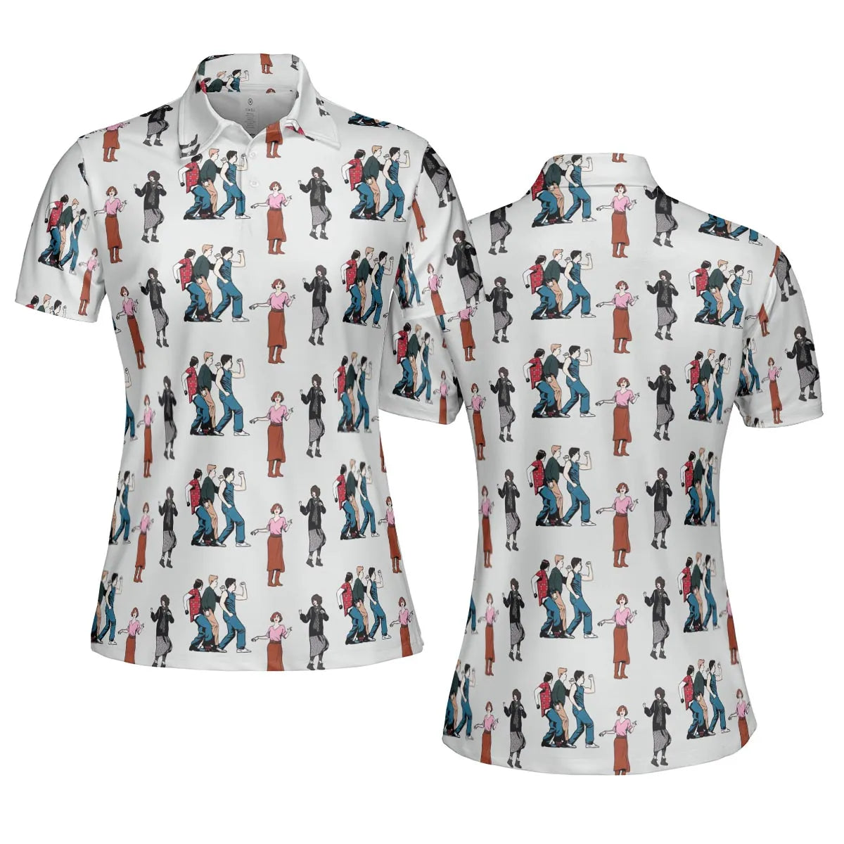The Breakfast Club Characters Pattern AOP Men/Women Polo Shirt