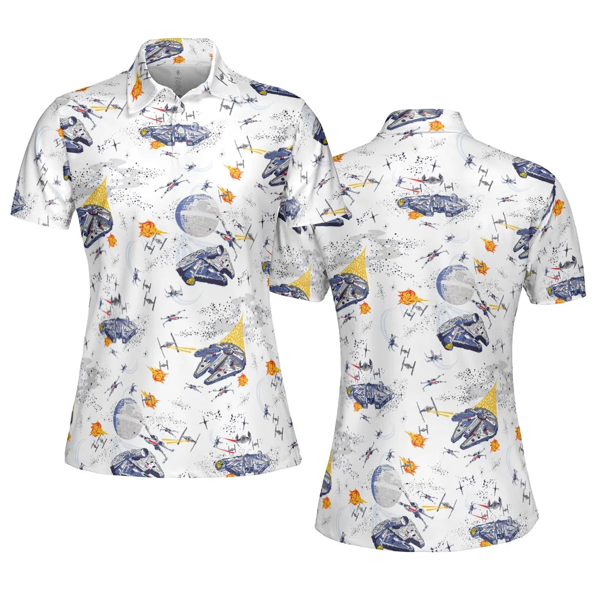 Millennium Falcon Patterns Star Wars AOP Men/Women Polo Shirt