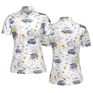 Millennium Falcon Patterns Star Wars AOP Men/Women Polo Shirt