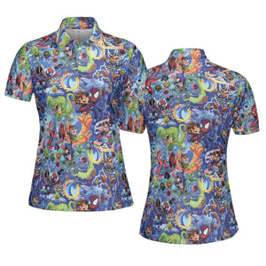 Web Slinger Spider Man AOP Men/Women Polo Shirt