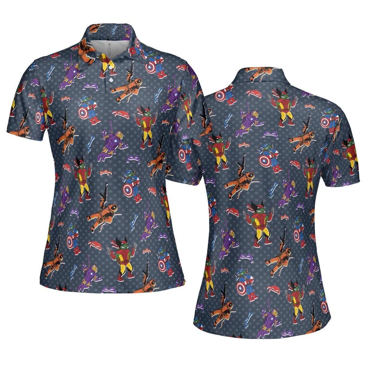 Super Turtles TMNT AOP Men/Women Polo Shirt