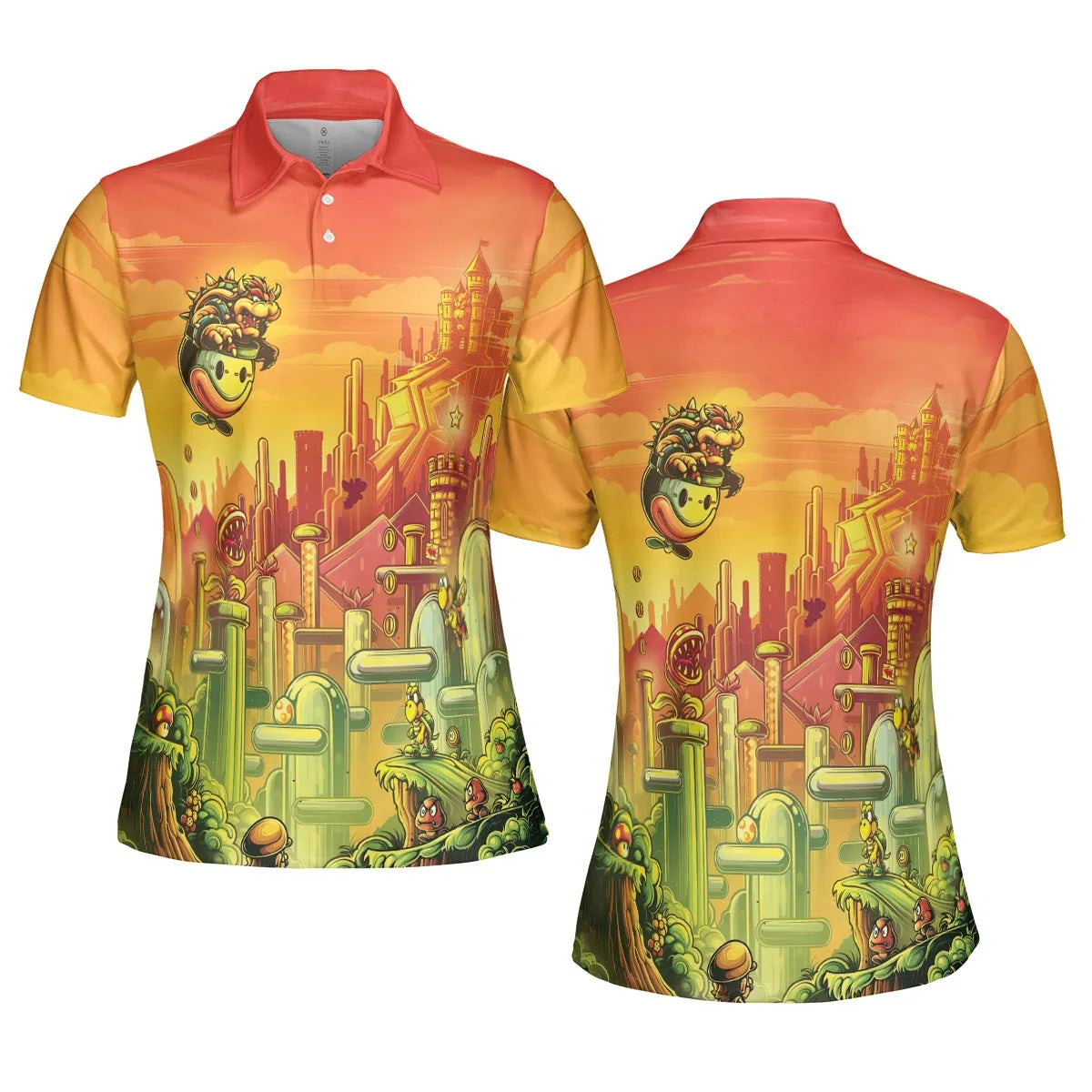 Plumber Kingdom Super Mario AOP Men/Women Polo Shirt
