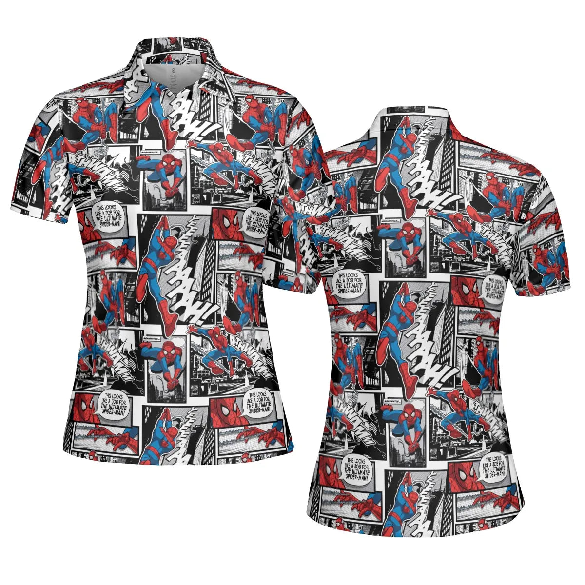 Spider Man Comic Pattern AOP Men/Women Polo Shirt