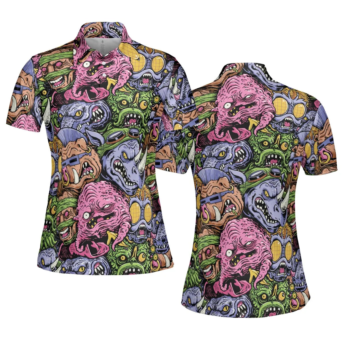 Nostalgic Villains Teenage Mutant Ninja Turtles AOP Men/Women Polo Shirt