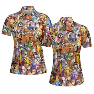 Dogs From Famous Cartoons AOP Men/Women Polo Shirt