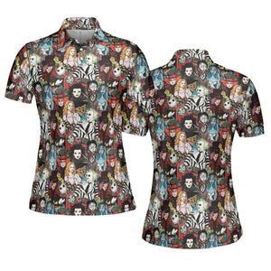 Tim Burton Characters Halloween AOP Men/Women Polo Shirt
