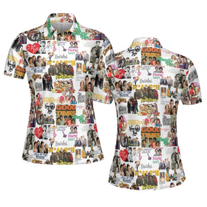 Stuck in the 80s Famous Sitcom AOP Men/Women Polo Shirt
