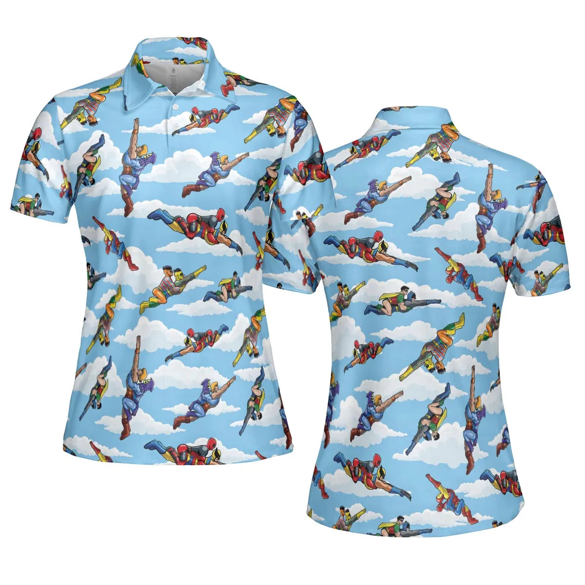 Parody Couples Duo Ambiguously AOP Men/Women Polo Shirt