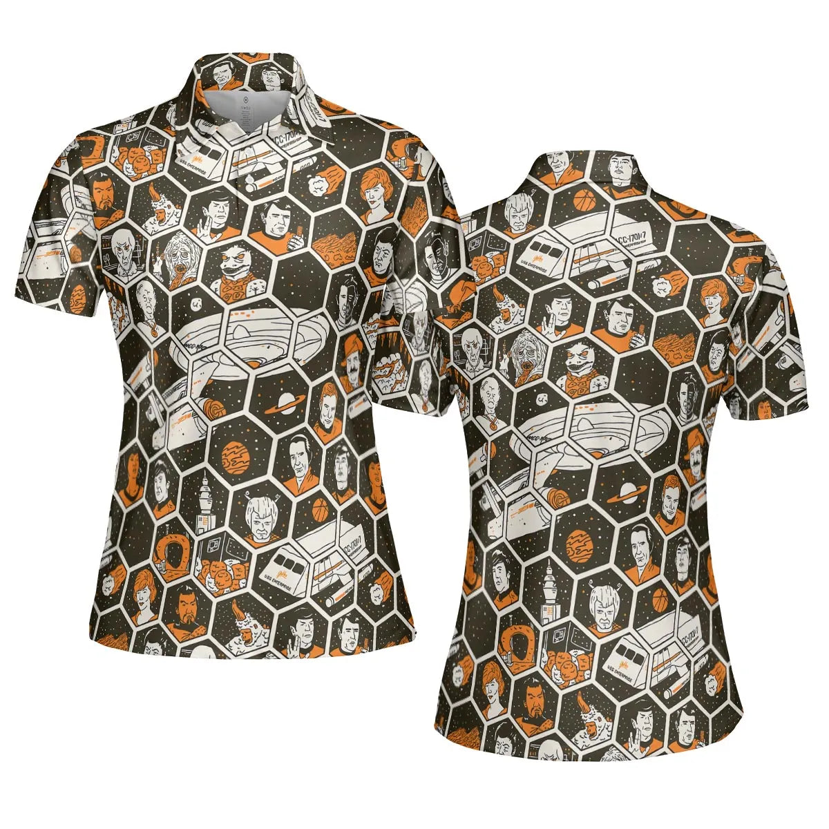 TrekToon Star Trek Hive Pattern AOP Men/Women Polo Shirt