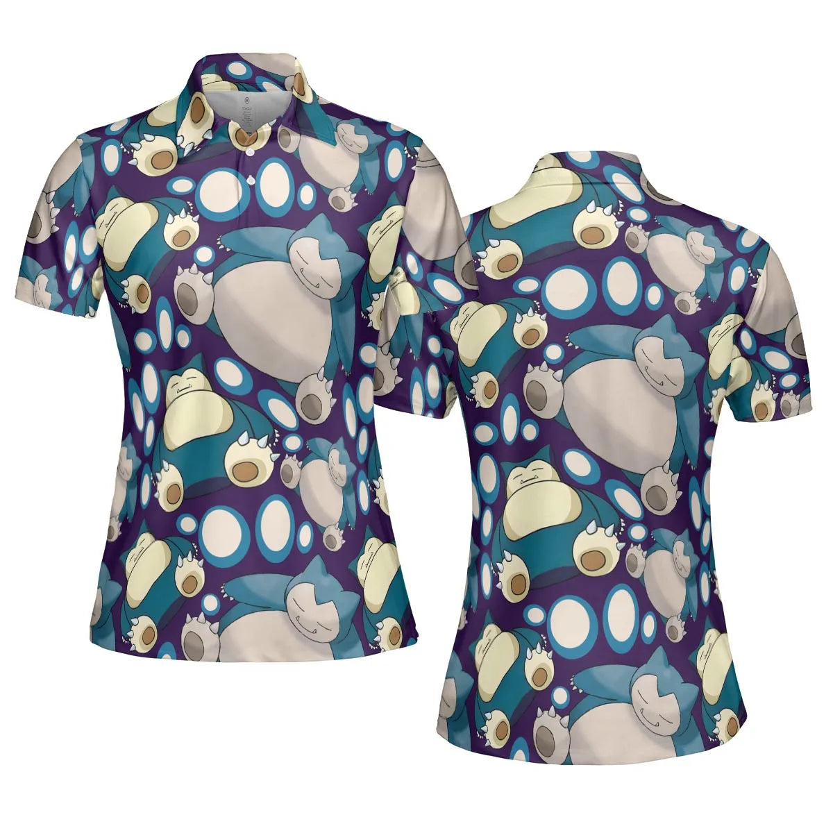 Snorlax Pokemon AOP Men/Women Polo Shirt