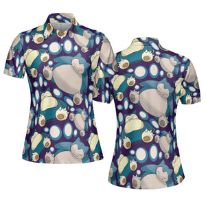 Snorlax Pokemon AOP Men/Women Polo Shirt