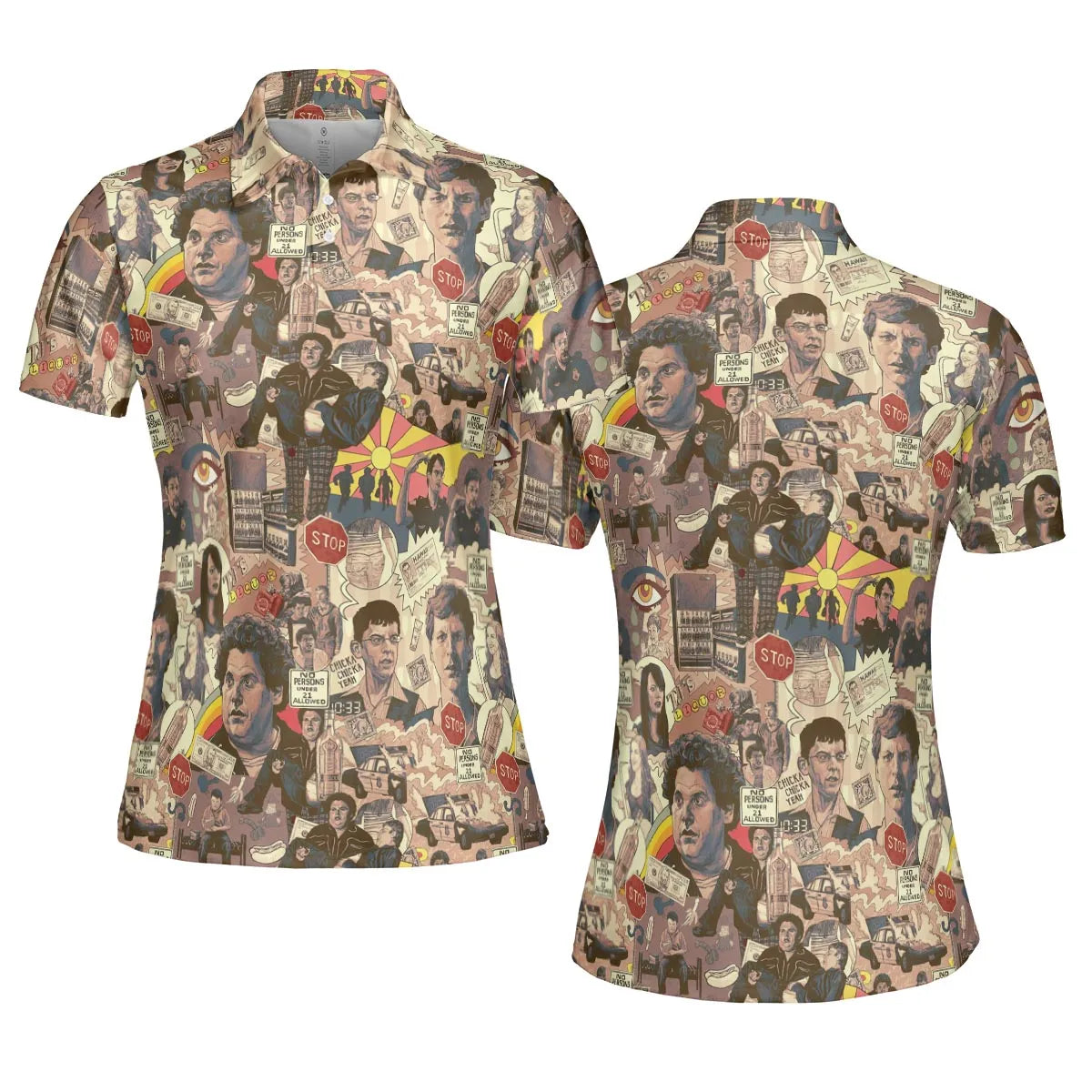 Retro Art Buddies Superbad AOP Men/Women Polo Shirt