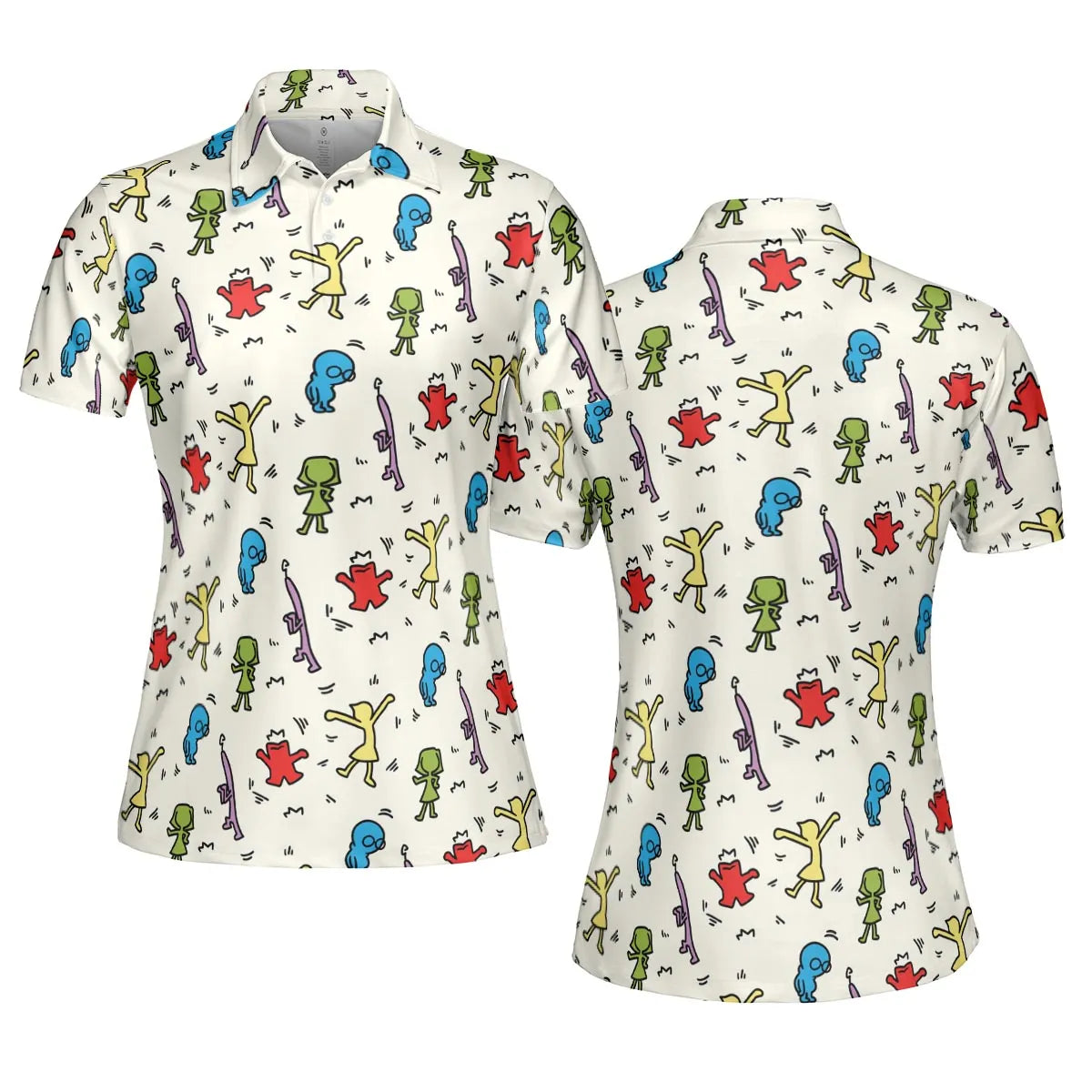 Emotions Pop Inside Out Haring AOP Men/Women Polo Shirt