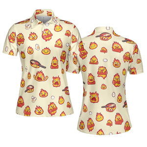 Calcifer Howl’s Moving Castle AOP Men/Women Polo Shirt
