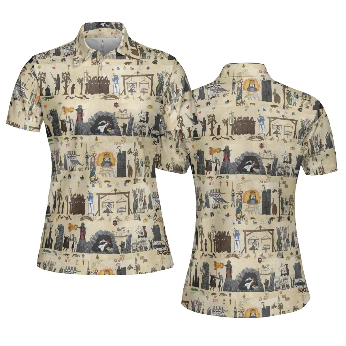 Bayeux Tapestry Monty Python AOP Men/Women Polo Shirt