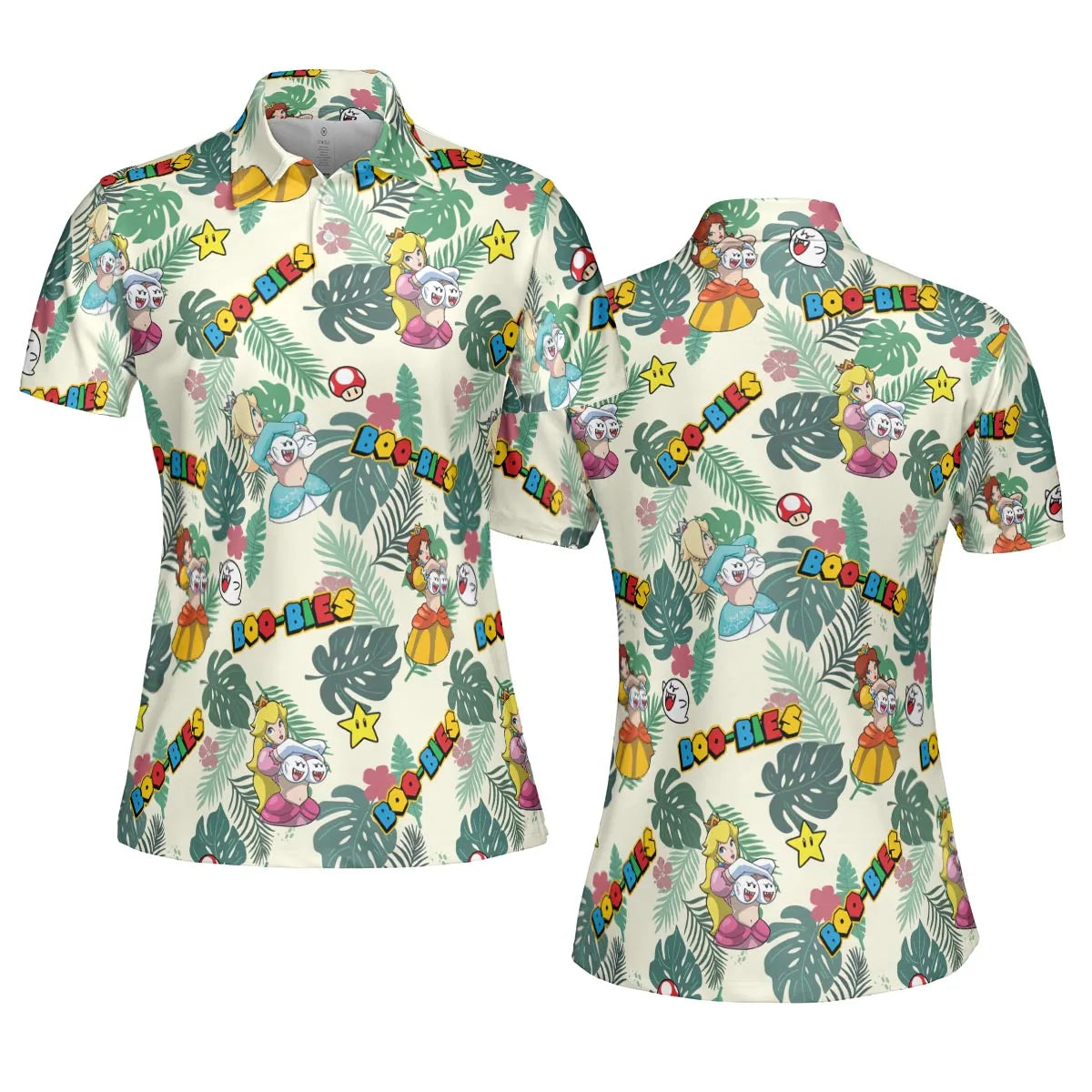 Super Mario Boo-Bies Pattern AOP Men/Women Polo Shirt