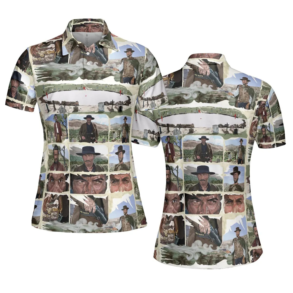 The Man With No Name The Good The Bad and The Ugly AOP Men/Women Polo Shirt