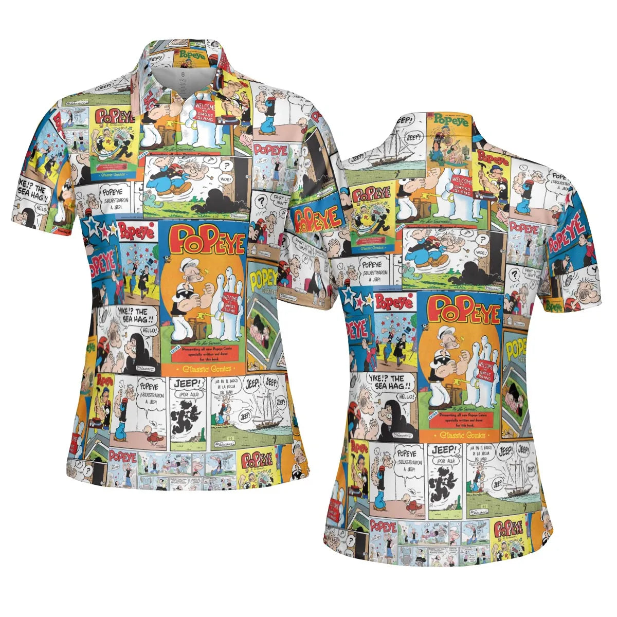 Olive Oyl Popeye Comic AOP Men/Women Polo Shirt