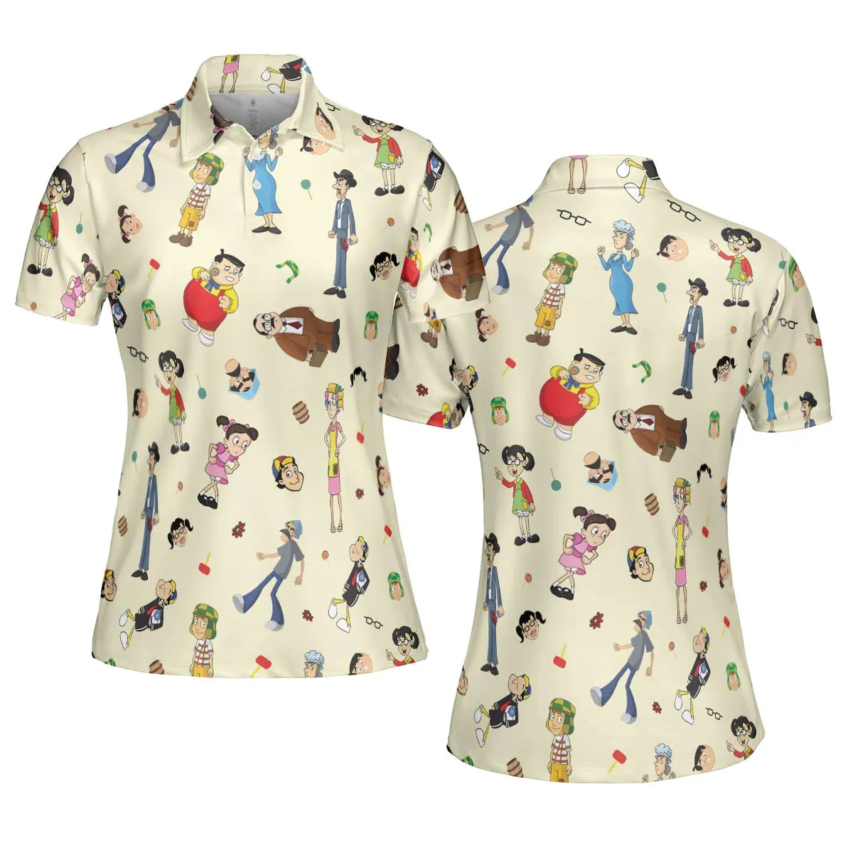 El Chavo Cartoon Characters AOP Men/Women Polo Shirt