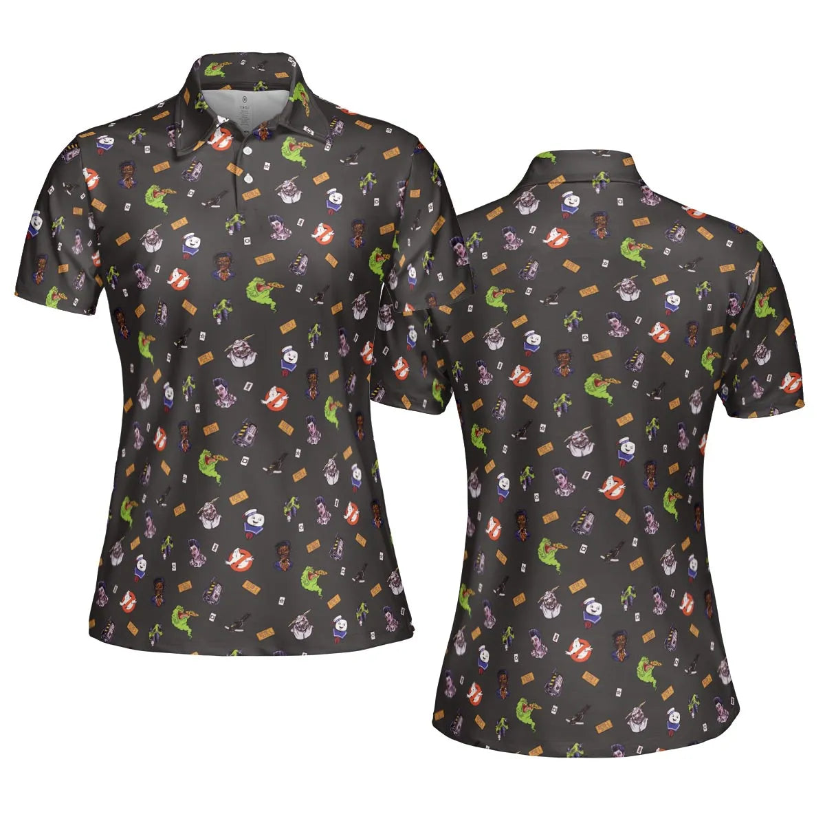 Ghostbusters Pattern AOP Men/Women Polo Shirt