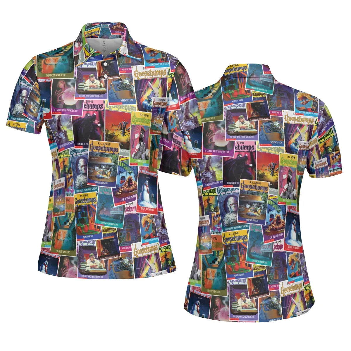 Goosebumps Monster Collage Pattern AOP Men/Women Polo Shirt