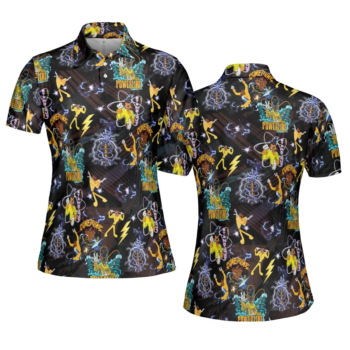 Powerline Concert A Goofy Movie AOP Men/Women Polo Shirt