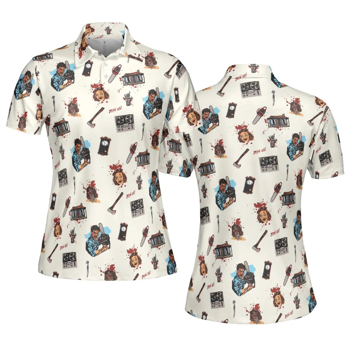 Supernatural Horror Evil Dead Halloween AOP Men/Women Polo Shirt