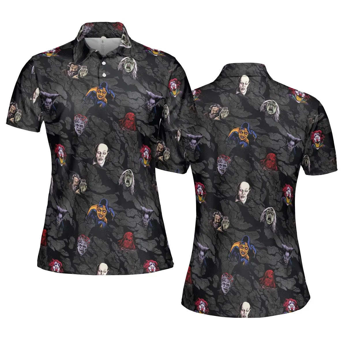 Cult Movie Characters Ghastly Grinner Nosferatu AOP Men/Women Polo Shirt