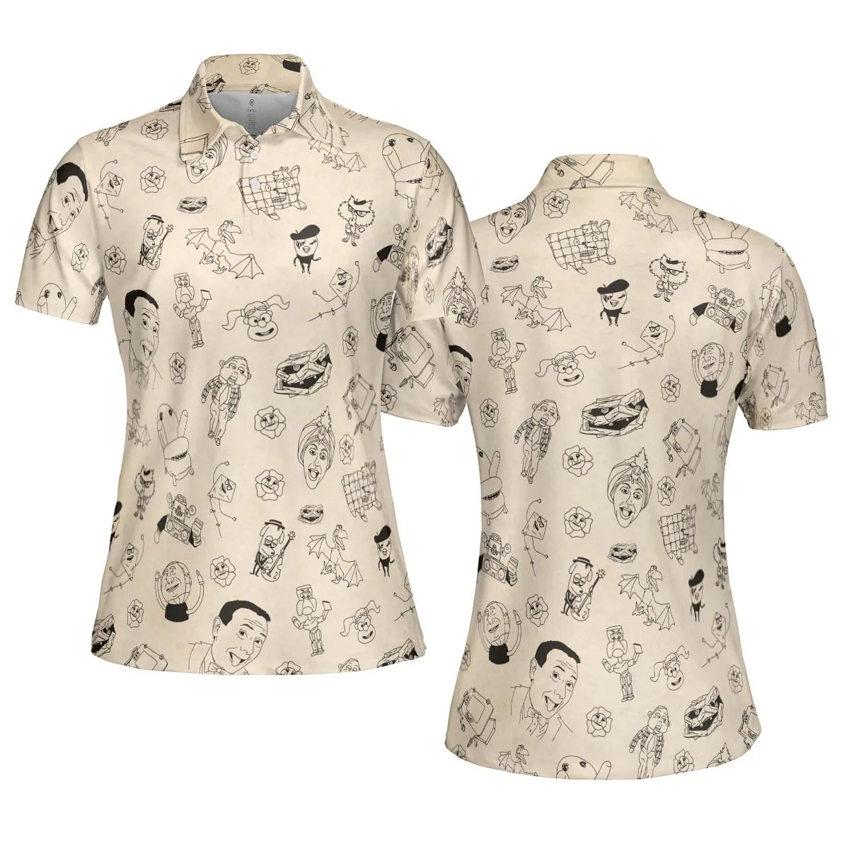 Pee-Wee's Playhouse Characters AOP Men/Women Polo Shirt