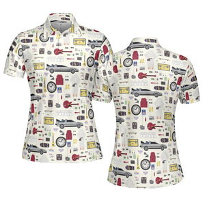 Back to the Future Pattern AOP Men/Women Polo Shirt
