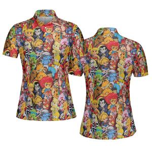 Old Cartoon Characters AOP Men/Women Polo Shirt