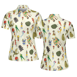 Herculoids and The Rest Of Hanna Barbera Space Stars AOP Men/Women Polo Shirt