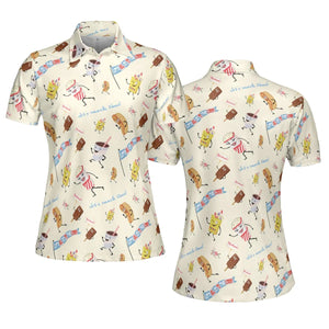 Let's All Go To The Lobby Retro Cartoon AOP Men/Women Polo Shirt