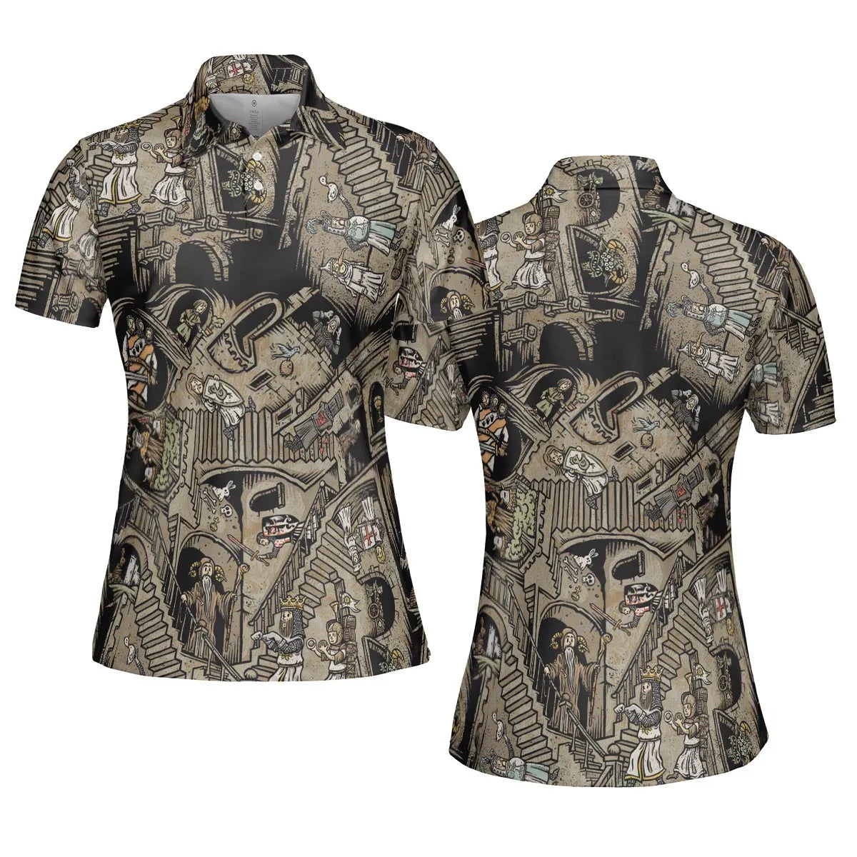 Monty Escher’s Relativity AOP Men/Women Polo Shirt