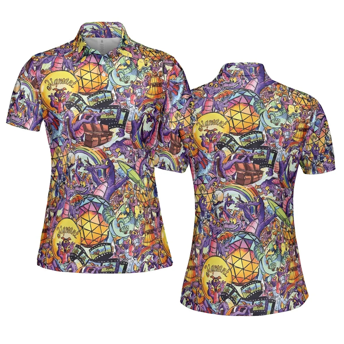 The Cute Dragon Figment AOP Men/Women Polo Shirt